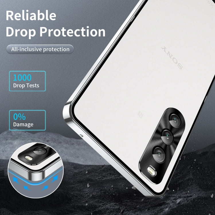 For Sony Xperia 10 IV Frosted Metal MagSafe Magnetic Phone Case(Silver) - Sony Cases by buy2fix | Online Shopping UK | buy2fix