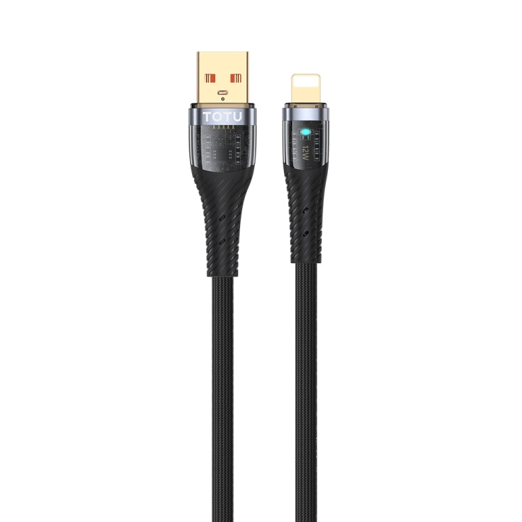 TOTU CB-8-L 12W USB to 8 Pin Transparent Braided Data Cable, Length: 1.5m - Normal Style Cable by TOTUDESIGN | Online Shopping UK | buy2fix
