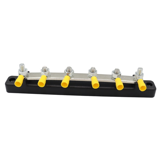 CP-3124 RV Yacht 150A High Current Single-row 4-way Busbar with 6pcs Terminals by buy2fix