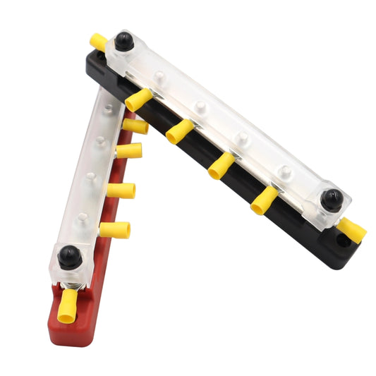 CP-3125 1 Pair RV Yacht 150A High Current Single-row 4-way Busbar with 12pcs Terminals by buy2fix