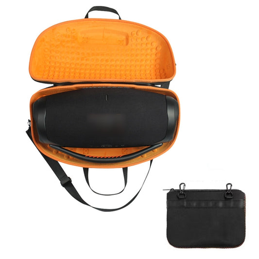For JBL BoomBox 3 Portable EVA Storage Box Case with Charger Bag(Black+Orange) by buy2fix