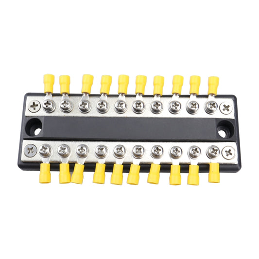 CP-4051 100A 48V RV Yacht Modified Double Row 10-way Busbar with 20pcs Terminals by buy2fix