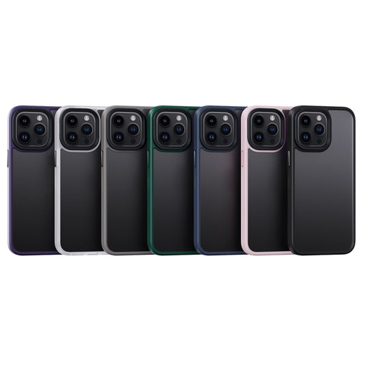 For iPhone 15 Plus Frosted Back Shockproof Phone Case(Grey) by buy2fix