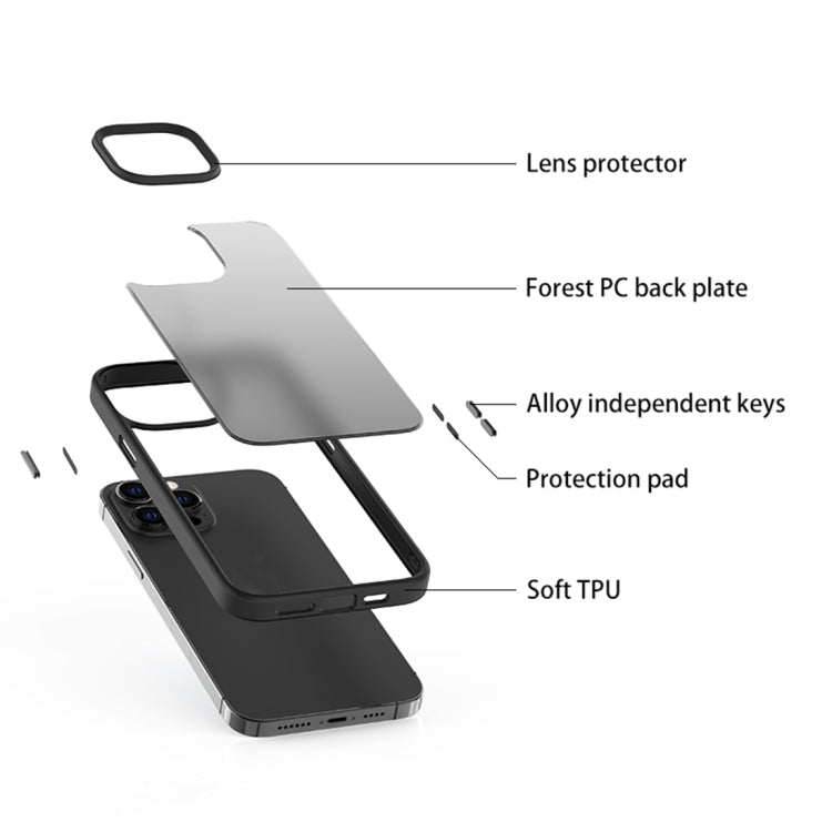 For iPhone 15 Plus Frosted Back Shockproof Phone Case(Grey) - iPhone 15 Plus Cases by buy2fix | Online Shopping UK | buy2fix