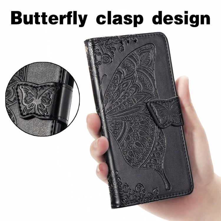 For Huawei nova 11i / Enjoy 60 Pro Butterfly Love Flower Embossed Flip Leather Phone Case(Black) by buy2fix