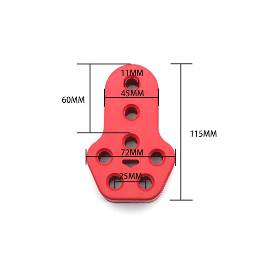 XH-6282 7 Holes Car Exhaust Hanger Bushing Muffler Rubber Insulator Mount Bracket(Red) by buy2fix