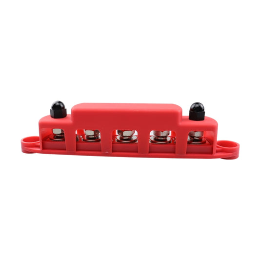CP-4122-02 RV Yacht M8 Single Row 5-way Power Distribution Block Busbar with Cover by buy2fix