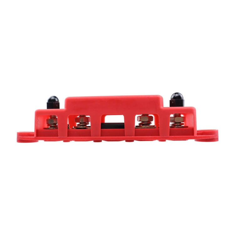 CP-4124-02 RV Yacht M8 Single Row 4-way Power Distribution Block Busbar with Cover with 300A Fuse - Booster Cable & Clip by buy2fix | Online Shopping UK | buy2fix