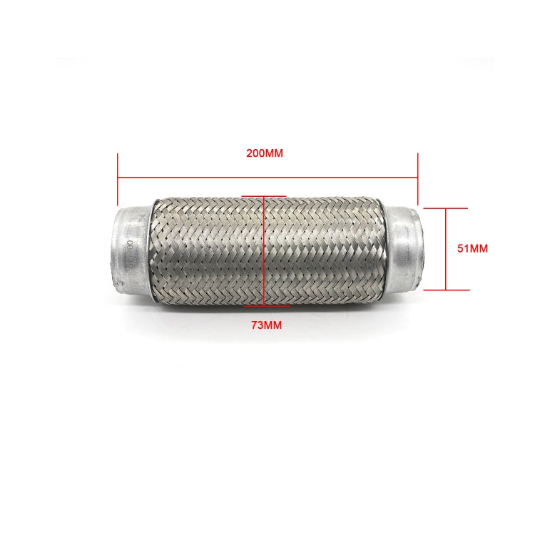 XH-6172 Car Muffler Exhaust Pipe Silencer Nozzle Stainless Steel Exhaust, Size:51mm(Silver) - Exhaust Pipes by buy2fix | Online Shopping UK | buy2fix