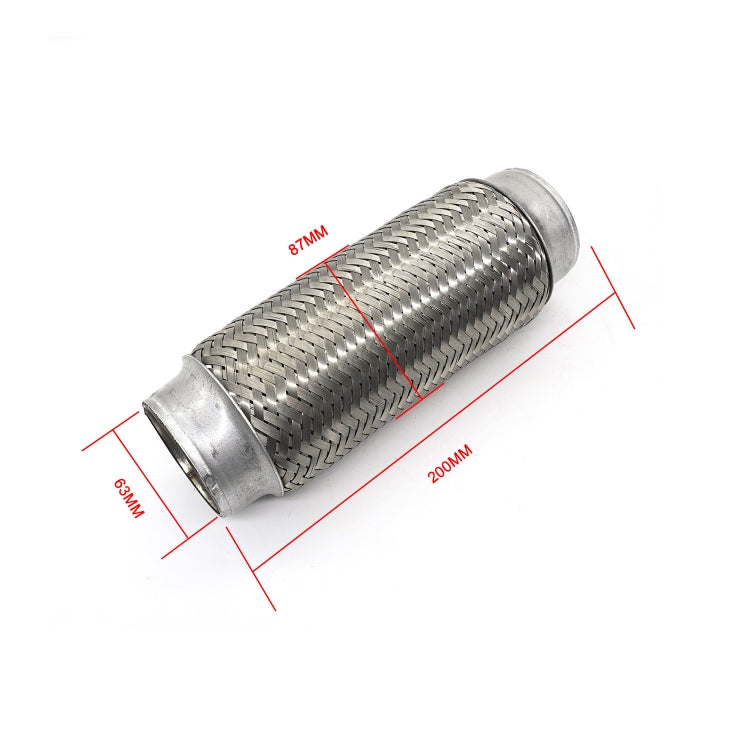 XH-6172 Car Muffler Exhaust Pipe Silencer Nozzle Stainless Steel Exhaust, Size:63mm(Silver) - Exhaust Pipes by buy2fix | Online Shopping UK | buy2fix