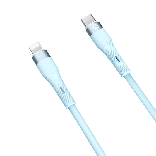 Nillkin 2.4A USB-C/Type-C to 8 Pin Silicone Data Cable, Length: 1.2m(Blue) by NILLKIN