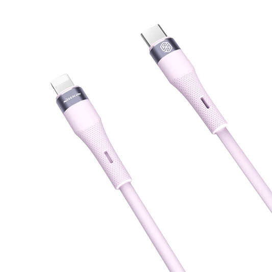 Nillkin 2.4A USB-C/Type-C to 8 Pin Silicone Data Cable, Length: 1.2m(Purple) by NILLKIN