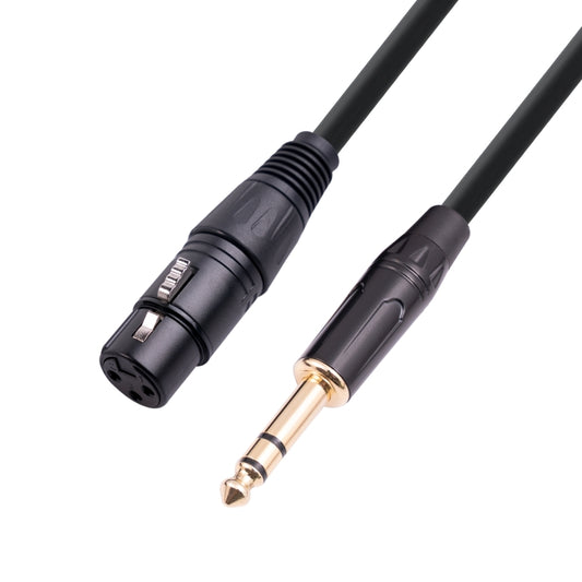 6.35mm 1/4 TRS Male to XLR 3pin Female Microphone Cable, Length:1m by buy2fix
