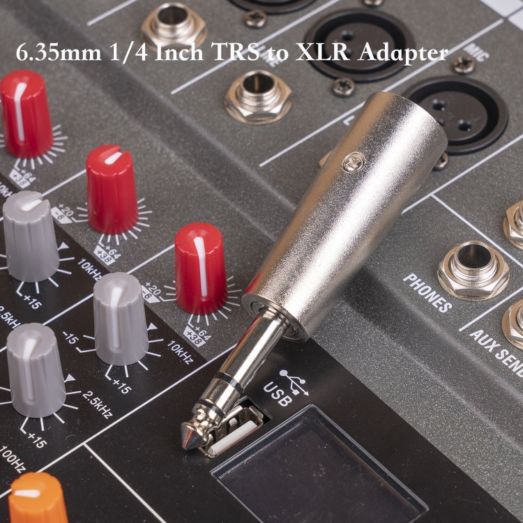 2206-1 6.35mm 1/4 TRS Male to XLR 3pin Male Adapter - Microphone Audio Cable & Connector by buy2fix | Online Shopping UK | buy2fix