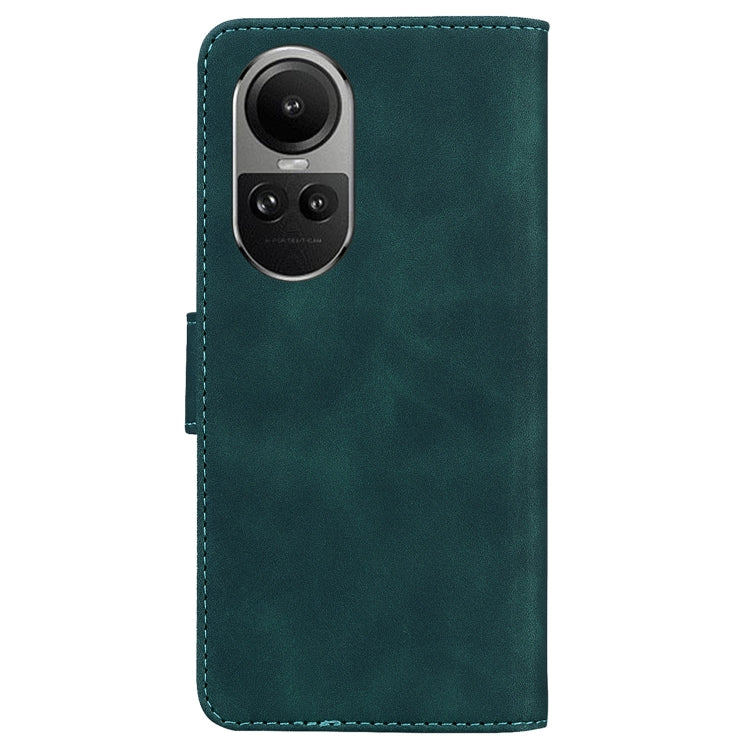 For OPPO Reno10 5G Global/Reno10 Pro Global Skin Feel Pure Color Flip Leather Phone Case(Green) - OPPO Cases by buy2fix | Online Shopping UK | buy2fix