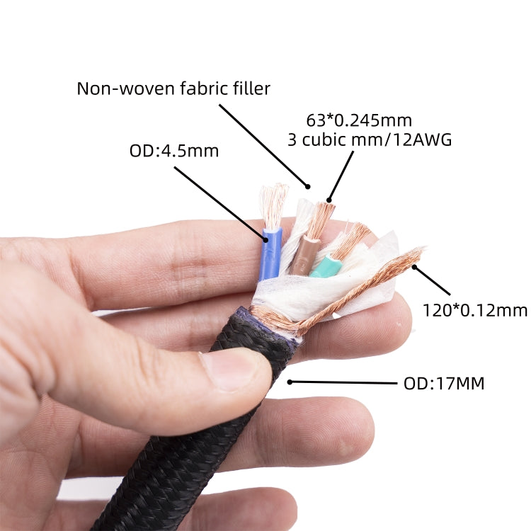 3720 HiFi Audio Universal AC Power Cable US Plug, Length:2m - Microphone Audio Cable & Connector by buy2fix | Online Shopping UK | buy2fix