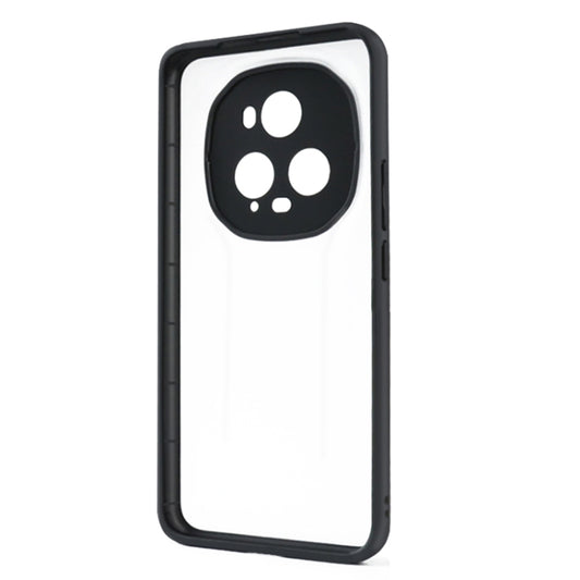 For Honor Magic5 Pro Frosted TPU + Transparent PC Phone Case(Black) by buy2fix