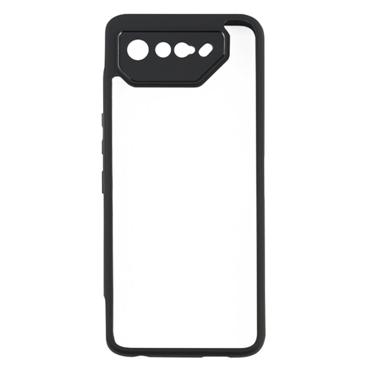 For Asus ROG Phone 7 Frosted TPU + Transparent PC Phone Case(Black) - ASUS Cases by buy2fix | Online Shopping UK | buy2fix