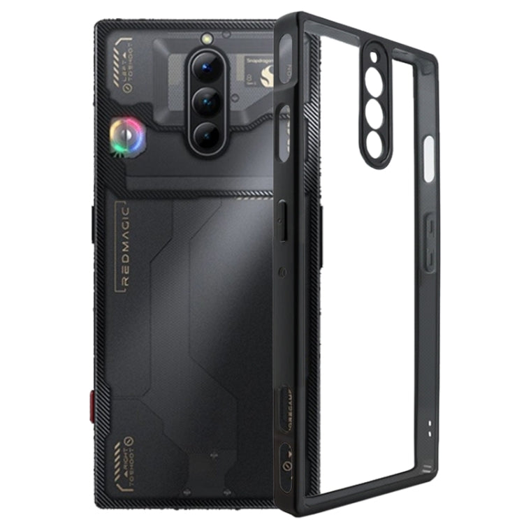 For ZTE nubia Red Magic 8 Pro/8 Pro+/8S Pro Frosted TPU + Transparent PC Phone Case(Black) - ZTE Cases by buy2fix | Online Shopping UK | buy2fix