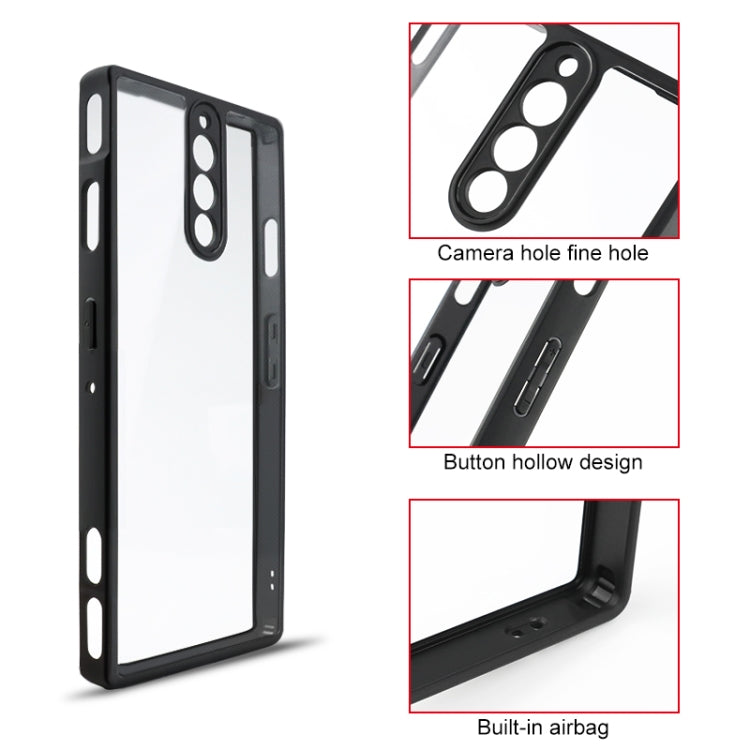 For ZTE nubia Red Magic 8 Pro/8 Pro+/8S Pro Frosted TPU + Transparent PC Phone Case(Black) - ZTE Cases by buy2fix | Online Shopping UK | buy2fix