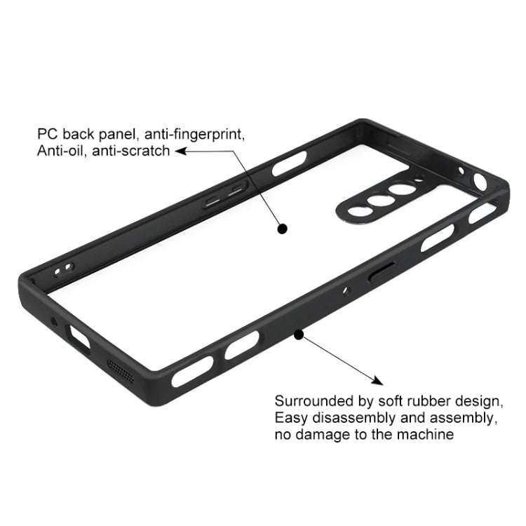 For ZTE nubia Red Magic 8 Pro/8 Pro+/8S Pro Frosted TPU + Transparent PC Phone Case(Black) - ZTE Cases by buy2fix | Online Shopping UK | buy2fix