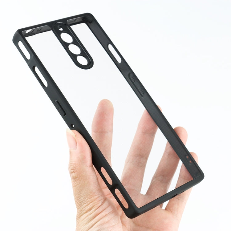 For ZTE nubia Red Magic 8 Pro/8 Pro+/8S Pro Frosted TPU + Transparent PC Phone Case(Black) - ZTE Cases by buy2fix | Online Shopping UK | buy2fix