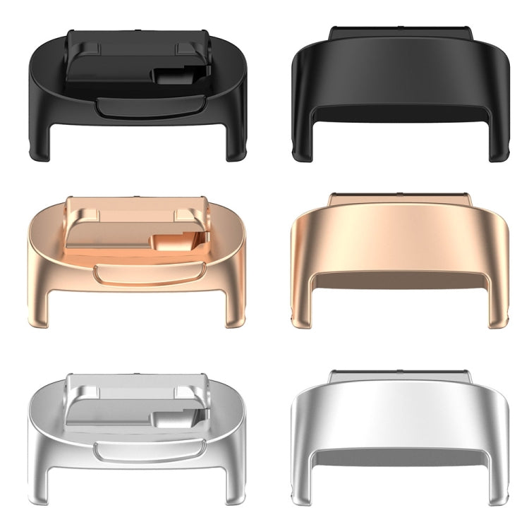 For Fitbit Inspire 3 1 Pair Stainless Steel Metal Watch Band Connector(Rose Gold) - For Fitbit by buy2fix | Online Shopping UK | buy2fix
