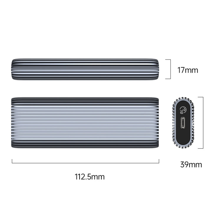ORICO AM2C3-G2 M.2 NVME SSD Enclosure(Grey) - HDD Enclosure by ORICO | Online Shopping UK | buy2fix