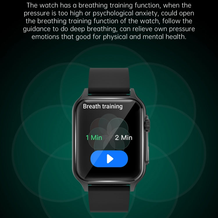 KT64 1.96 inch IPS Screen Smart Watch Supports Bluetooth Calls/Blood Oxygen Monitoring(Black) by buy2fix