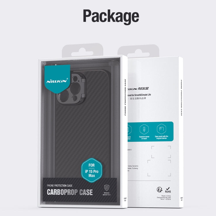 For iPhone 15 Pro NILLKIN Aramid Fiber MagSafe Magnetic Phone Case(Black) by NILLKIN