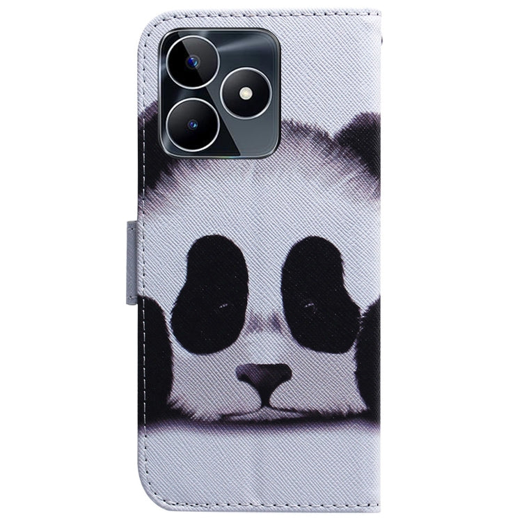 For Realme C53 / Narzo N53 Coloured Drawing Flip Leather Phone Case(Panda) - Realme Cases by buy2fix | Online Shopping UK | buy2fix