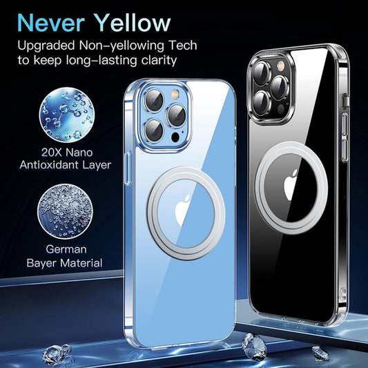 For iPhone 13 Pro Max LK Crystal Clear MagSafe Magnetic Phone Case(Transparent) by buy2fix