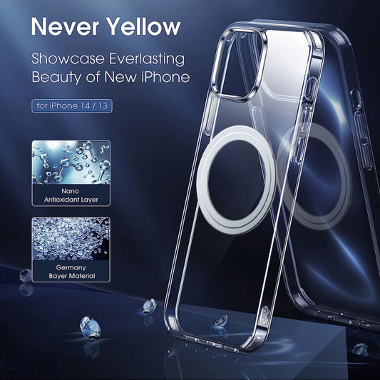 For iPhone 13 LK Crystal Clear MagSafe Magnetic Phone Case(Transparent) by buy2fix