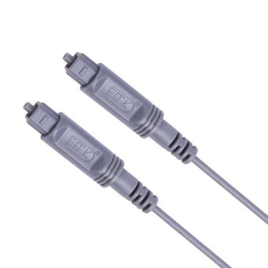 1m EMK OD2.2mm Digital Audio Optical Fiber Cable Plastic Speaker Balance Cable(Silver Grey) by EMK