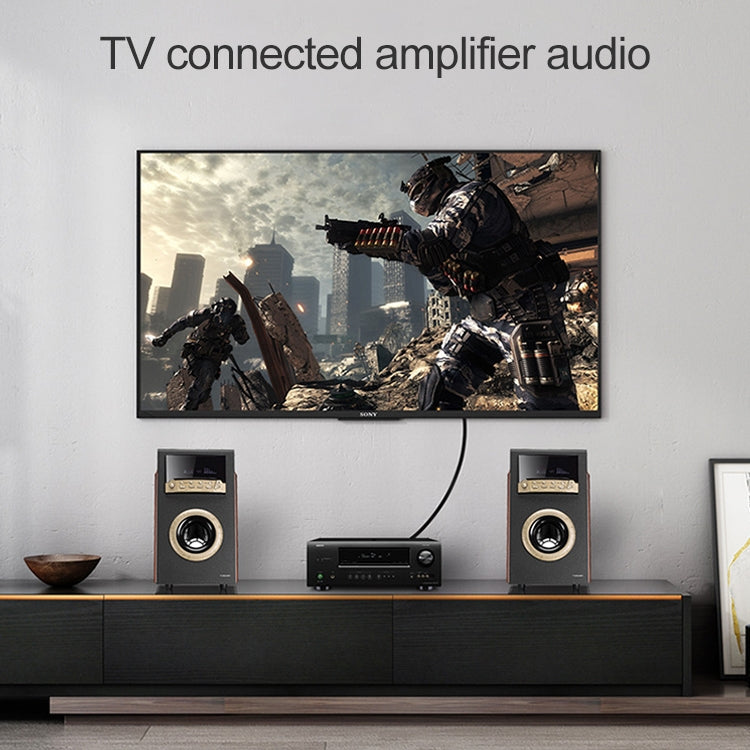 20m EMK OD2.2mm Digital Audio Optical Fiber Cable Plastic Speaker Balance Cable(Black) by EMK