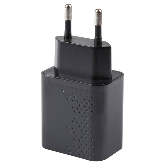 LZ-105PD 25W USB-C / Type-C Ports Dot Pattern Travel Charger, EU Plug(Black) by buy2fix