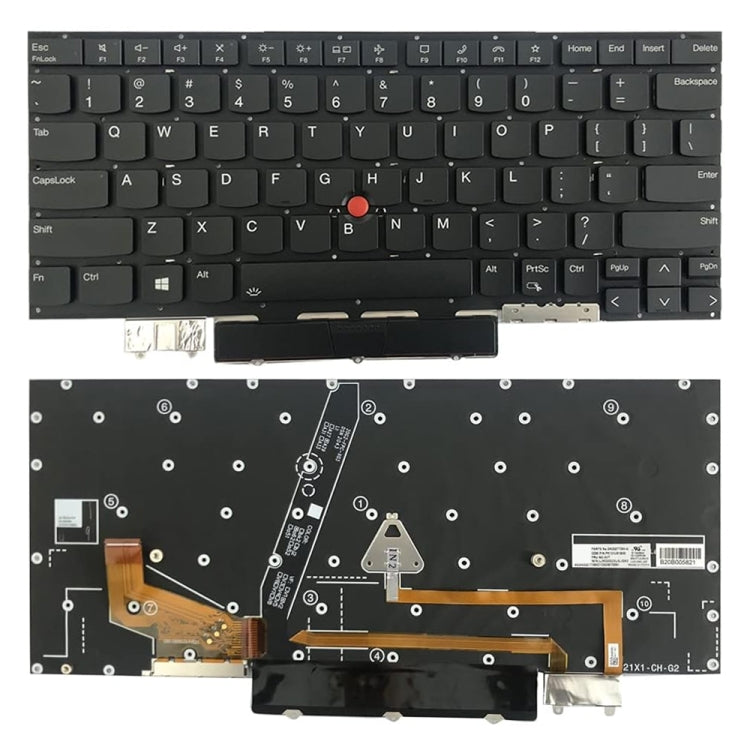 For Lenovo Thinkpad X1C / X1 Carbon 2021 US Version Laptop Backlight Keyboard - Lenovo Spare Parts by buy2fix | Online Shopping UK | buy2fix