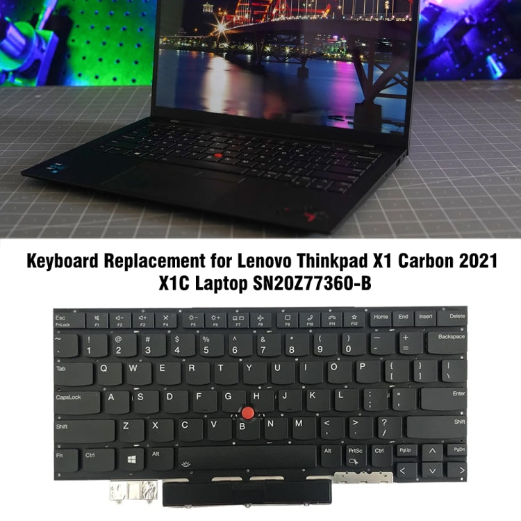 For Lenovo Thinkpad X1C / X1 Carbon 2021 US Version Laptop Backlight Keyboard by buy2fix