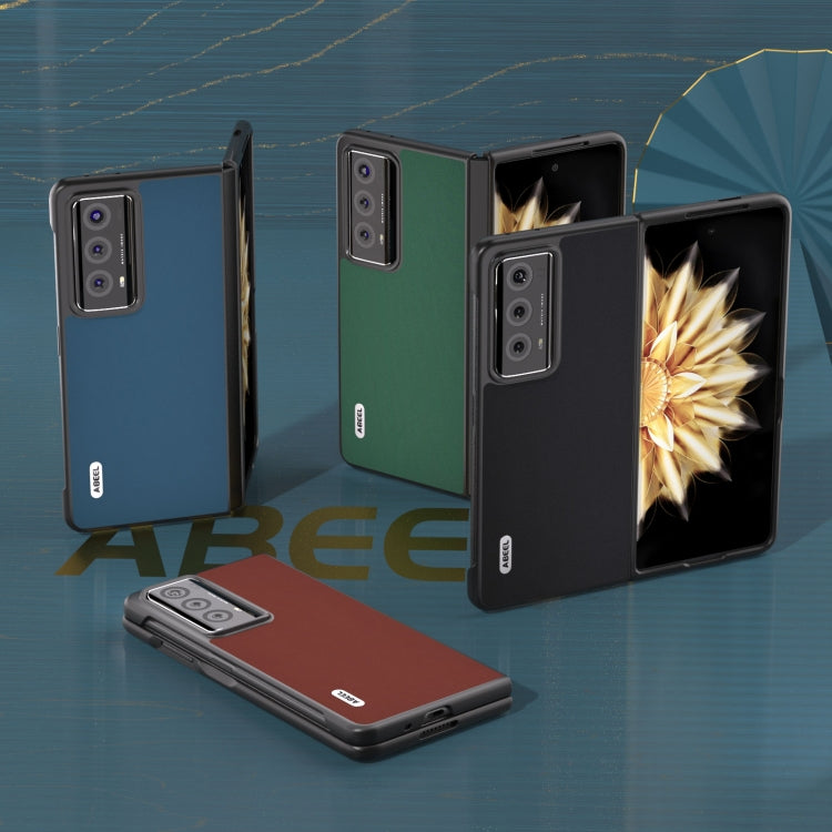 For Honor Magic V2 ABEEL Genuine Silky Soft Black Edge Phone Case(Black) by buy2fix