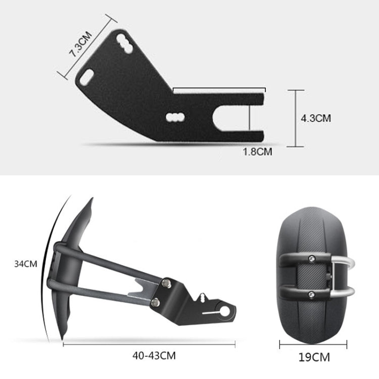 Motorcycle Stainless Steel Modified Rear Wheel Fender Dustproof Splash Flaps Mudguards Fender Guard, Style:C Style Foot - Others by buy2fix | Online Shopping UK | buy2fix