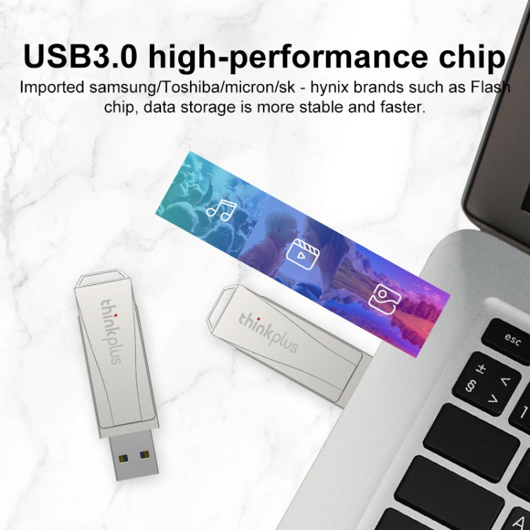 Lenovo Thinkplus USB 3.0 Rotating Flash Drive, Memory:32GB(Silver) - USB Flash Drives by Lenovo | Online Shopping UK | buy2fix