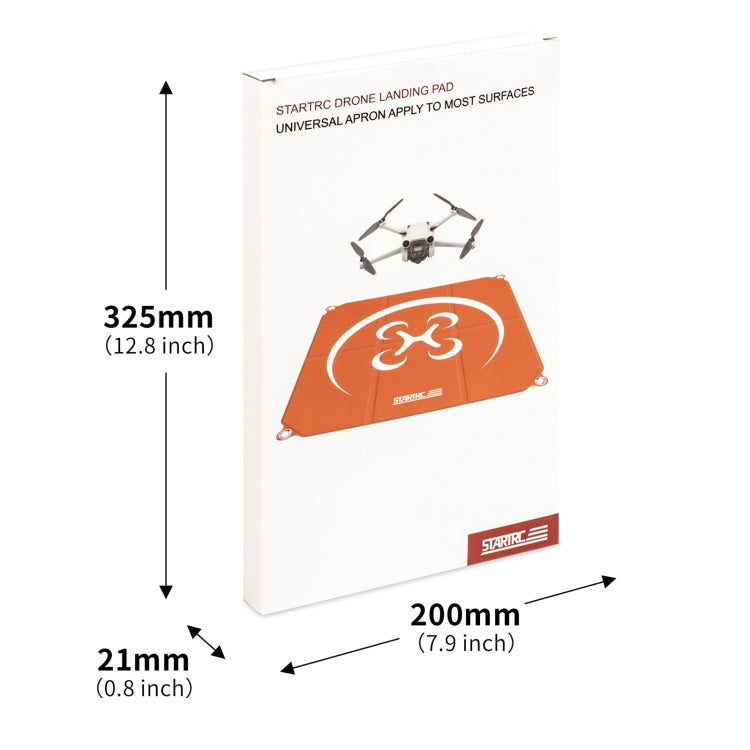 STARTRC Square Cardboard Drone Parking Apron for DJI Avata / Mini 3 / Mavic 3 Pro, Size:55cm x 55cm(Orange Grey) by STARTRC