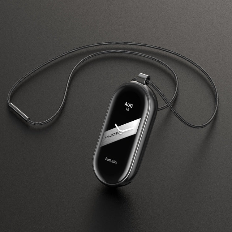For Xiaomi Smart Band 10 / 9 / 8 Mijobs Stainless Steel Buckle Wax Rope Necklace(Black) - Watch Bands by MIJOBS | Online Shopping UK | buy2fix