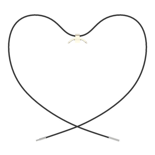 For Xiaomi Smart Band 10 / 9 / 8 Mijobs Stainless Steel Buckle Wax Rope Necklace(Black+Light Gold) by MIJOBS