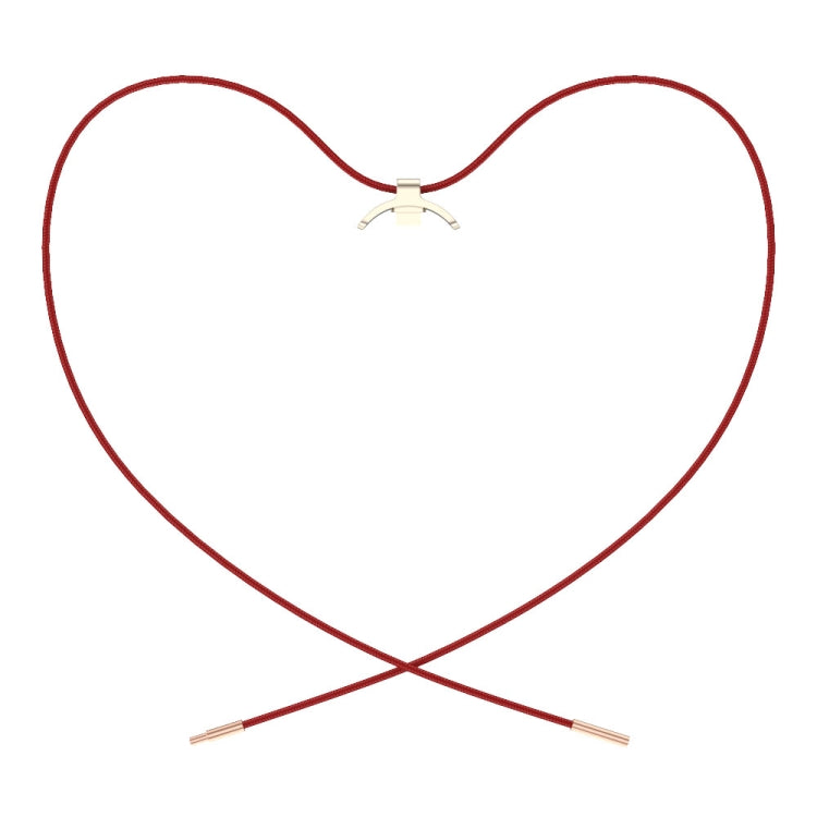 For Xiaomi Smart Band 10 / 9 / 8 Mijobs Stainless Steel Buckle Wax Rope Necklace(Red+Light Gold) - Watch Bands by MIJOBS | Online Shopping UK | buy2fix