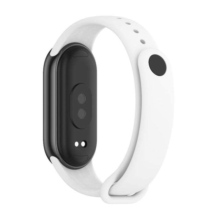 For Xiaomi Smart Band 10 / 9 / 8 Mijobs Solid Color Silicone Watch Band(White) - Watch Bands by buy2fix | Online Shopping UK | buy2fix