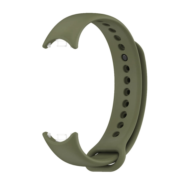 For Xiaomi Smart Band 10 / 9 / 8 Mijobs Solid Color Silicone Watch Band(Army Green) - Watch Bands by buy2fix | Online Shopping UK | buy2fix
