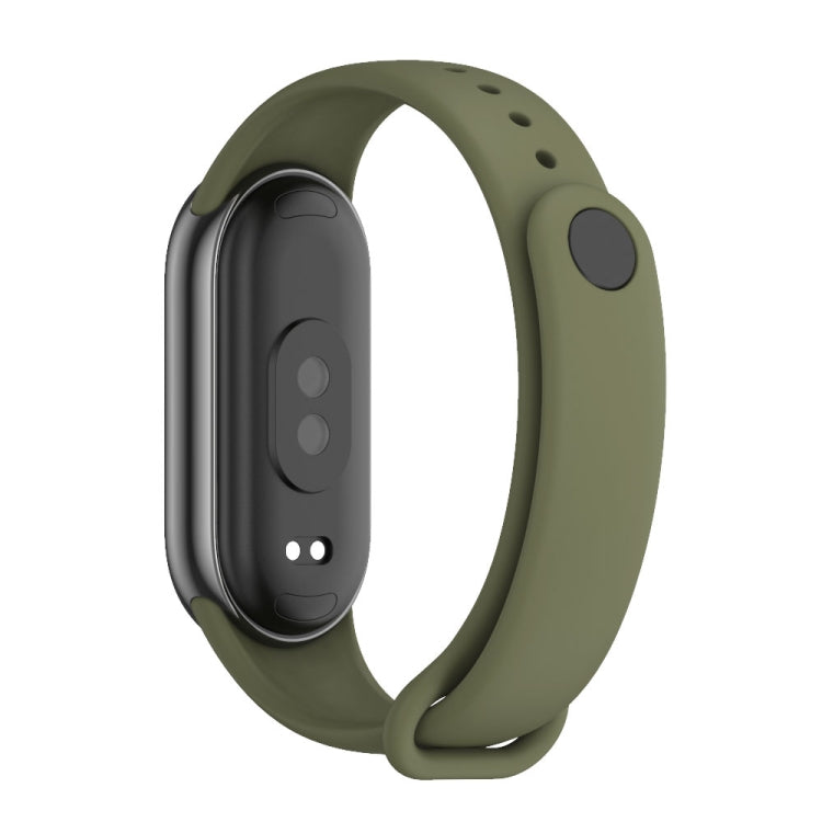 For Xiaomi Smart Band 10 / 9 / 8 Mijobs Solid Color Silicone Watch Band(Army Green) - Watch Bands by buy2fix | Online Shopping UK | buy2fix