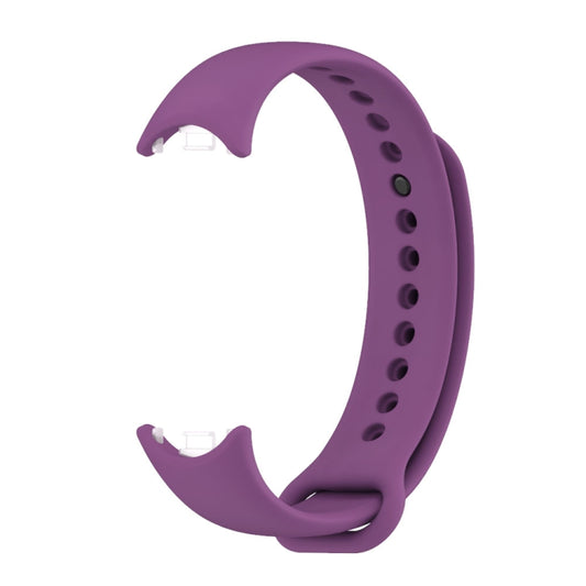 For Xiaomi Smart Band 10 / 9 / 8 Mijobs Solid Color Silicone Watch Band(Purple) by buy2fix