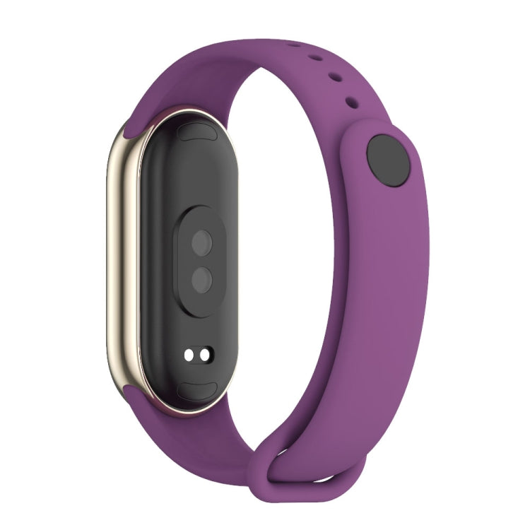 For Xiaomi Smart Band 10 / 9 / 8 Mijobs Solid Color Silicone Watch Band(Purple) - Watch Bands by buy2fix | Online Shopping UK | buy2fix